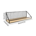 thumbnail image 2 of No Drill Wall Mounted Storage Shelves, Hanging Basket Organizer, for Bedroom, Dorm Room, Headboard, Wall Partition Shelf, Space Saving Wall Decor for Home Kitchen, Sundries Storage Display, M, Black, 2 of 6