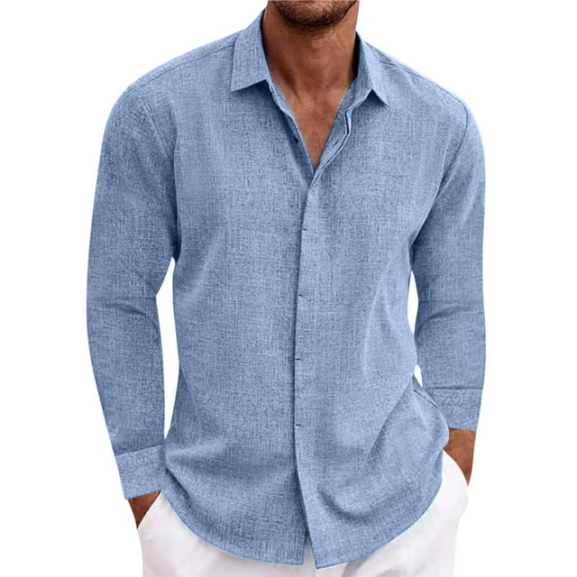 RXIRUCGD Chemise Blouse pour Homme, Mode Décontractée, Couleur Unie, Manches Courtes, Col Rabattu, Bleu, Taille : 2TG