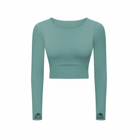 

ZHAGHMIN Sports Top for Women Sports Long Sleeve T Shirt With Chest Pad Half Short Outdoor Running Slim Yoga Top Women S Absorbing No Shake Sports Top Women Top Short Women S Fitness Clothes Bra For