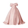 thumbnail image 2 of EnJoCho Girls Formal Dress Off Shoulder Satin Big Bow A Line Floor Length Gown For Little Girls Wedding Flower Girl Birthday Party Evening Wear, 2 of 4