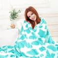 thumbnail image 3 of Warm Soft Throw Blanket Blue Lightweight Throw Blanket Cow Blanket Plush, 3 of 6