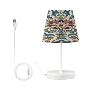YAZAOO Table Lamp Creative Regal Floral Elegance Pattern Simple Pattern Night Light