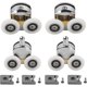 thumbnail image 1 of Shower Door Rollers, Plastic Door Wheels, for DIY 4-6mm Glass, 23mm Diameter (2 Upper Rollers and 2 Lower Rollers) (23MM), 1 of 5