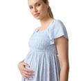 thumbnail image 3 of Ingrid & Isabel For Every Belly Women's Maternity Smocked Woven Dress, Sizes S-XXL, 3 of 11