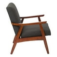 thumbnail image 2 of OSP Home Furnishings Davis Chair in Klein Charcoal fabric with medium Espresso frame., 2 of 5