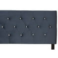 thumbnail image 3 of Home Design Concetta Full Tufted Upholstered Adjustable Headboard, Blue, Velvet with Diamond Button Tufting, Modern Bedroom Furniture, 3 of 4