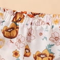 thumbnail image 5 of 2pcs Toddler Girls Clothes Bowknot Design Camisole and Floral Print Shorts Outfit Set, Dark Orange, 3 Years, 5 of 6