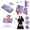 Purple, variant on Feishell for iPhone 17 Pro Max Crossbody Wallet Detachable Case,Support Magsafe Charging,Flower Pattern PU Leather RFID Blocking Multi Card Slots Zipper Phone Case with Shoulder & Hand Strap,Purple