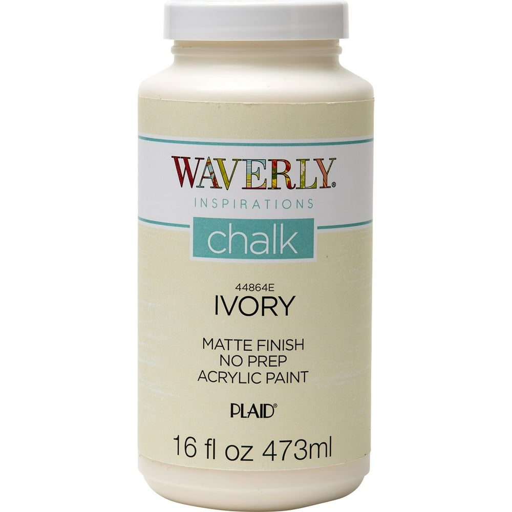 Waverly Inspirations 44864E Chalk Paint, Ultra Matte, Ivory, 16 fl oz