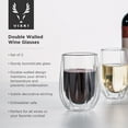 thumbnail image 3 of Viski Double Walled Wine Glasses for Birthday, Wedding Gifts, 13oz Set of 2, 3 of 8