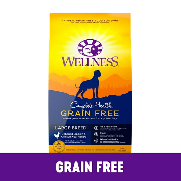 Wellness Complete Health Natural Grain Free Dry Large Breed Dog Food