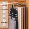 thumbnail image 4 of Perchas Ganchos para Pantalones, Perchas Plegables 6 en 1 de Acero Inoxidable, Percha de Acero Inoxidable en Forma de S, Organizadores De Almacenamiento para Pantalones Faldas Bufandas, 4 of 5