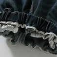thumbnail image 6 of GiLiling Girls Casual Baggy Jeans High Waist Wide Leg Cargo Denim Pants Elastic Waist Y2k Vintage Aesthetic Style (Blue, 7-8 Years), 6 of 9