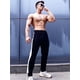 thumbnail image 3 of Pantalones deportivos empalmados para hombre, ropa de pierna recta, suelta, informal, Fitness, correr al aire libre, nueva moda, 3 of 5