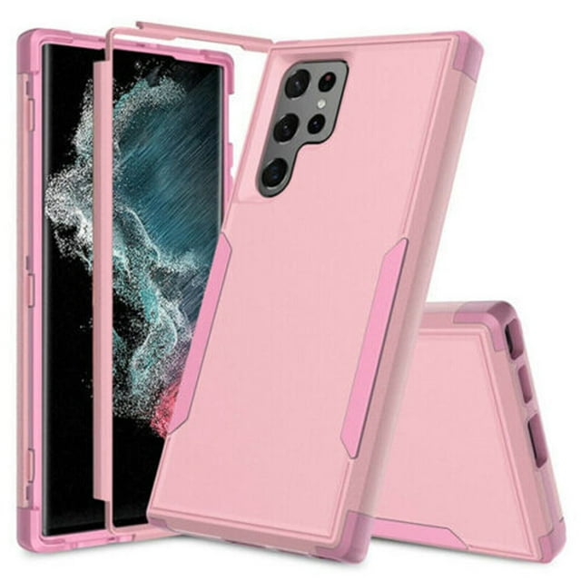 Supershield Étui pour Samsung Galaxy S22 Ultra 5G, Double Couche de Qualité Militaire, Antichute, Étui de Protection Rigide, Robuste et Durable pour Téléphone - Rose
