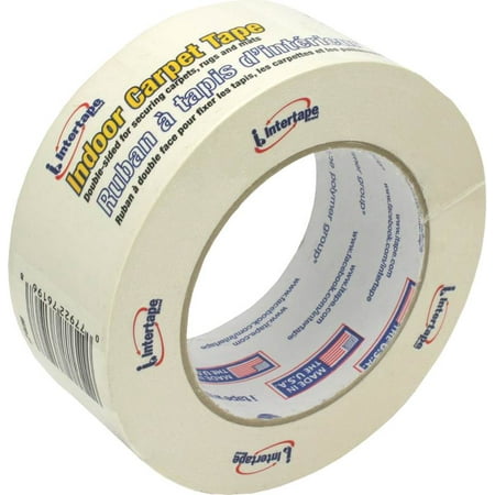 Intertape 9970/597 Double Sided Carpet Tape, 2 in W x 36 yd L, Vinyl Backing
