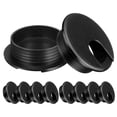 thumbnail image 1 of MLINS 10Pcs Desk Grommet Plastic Cable Hole Cover Computer Table Cord Wire Organizer Caps for Home Office Tv Stands Tabletops Black, 1 of 9