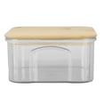 thumbnail image 3 of Verdant Touch Conteneurs hermétiques pour aliments - Bocal de stockage alimentaire transparent avec couvercle en bambou pour nouilles, farine, céréales, riz, thé, café, grains de 450 ml, 10,7 x 5,7 cm, 3 of 14