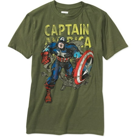 Marvel - Men's Captain America Short-sle