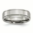 thumbnail image 1 of Titanium Ridged Edge 6mm Polished Band Size 11, 1 of 3