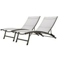 thumbnail image 1 of Clearwater 6 position Aluminum Lounger w/Wheel 2pc Set - Pearl, 1 of 3