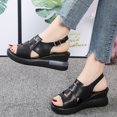 thumbnail image 3 of Vedolay Summer Sandal Sandals for Women Platform Sandals,Two Band Wedge Sandals with Adjustable Ankle Strap,Green 6.5, 3 of 5