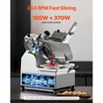 thumbnail image 4 of KFFKFF Meat Slicer Electric Deli Food Slicer 12-inch Professional Meat Cutter, 550W 0-0.3 inch Thickness Blade, Cuts Meat, Cheese, Bread, Silver, 4 of 9