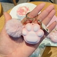 thumbnail image 3 of Cute Cat Paw Keychain Key Ring Bag Charm Pendant Gift for Girls, 3 of 9