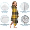 thumbnail image 7 of Yellow Black and Red Checkerboard Checkered Pattern Hooded Bath Towel，60"x35" for Ages 3 To 12 Kids, Quick Dry Lightweight Soft Microfiber Hood Beach Towel Cover Up for Kids, 7 of 7