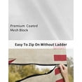 thumbnail image 6 of 4th of July RV Awning Sun Shade Screen 9'X7' Patriotic Stars Mesh Sunscreen American Flag Red Stripes Vintage Awning Shade Screen with Zipper UV Blocker Completed Kits for RV Motorhome Camper, 6 of 7
