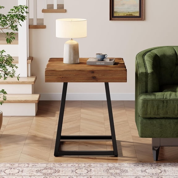 TRIBEWOOD Modern Solid Wood End Table