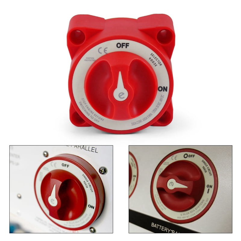 48V 350A Car Auto RV Marine Boat Single Circuit  Isolator Disconnect Rotary E Series Battery Switch Cut