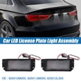 thumbnail image 2 of Unique Bargains 1 Pair 6000K White LED License Plate Light Assembly 925012M000 2835SMD for Hyundai Veloster 2012-2017 Black, 2 of 7