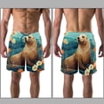 thumbnail image 3 of luoweisi Men's Beach Shorts Quick Dry Swim Trunks with Mesh Lining Sea Lion 2XL, 3 of 5