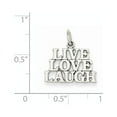 thumbnail image 3 of 14K White Gold Charm Pendant 19 mm 17 Polished Live Love Laugh, 3 of 3