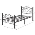 thumbnail image 6 of VECELO Twin Size Metal Bed Frame with Headboard and Footboard, Mattress Foundation/No Box Spring Needed, Black, 6 of 8