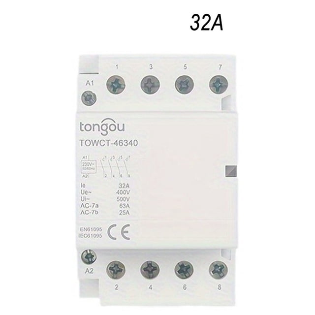 Lefu Contacteur 4P AC 230v avec Base de Montage pour Rail DIN