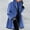 Blue, variant on Women's Double-Face Wool Coat, Hooded Long-Sleeve Overcoat, Winter Commute & City Break , Double-Face Wool Hooded Coat, Toggle Jacket, Winter Warmth White L