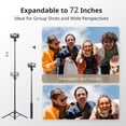 thumbnail image 3 of Trípode para teléfono SENSYNE 72, palo extensible para selfies, azul, 3 of 6