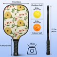 thumbnail image 3 of Pickleball Paddles Set Of 1, Fiberglass Surface, Daisy Floral Print, 1 Paddle, 2 Balls & Bag, 3 of 5