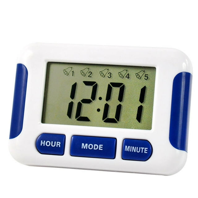 Wosthever ABS Lazy People S Savior Set Cinco Alarmas Temporizadas Con Recordatorios De Un Minuto Temporizador Despertador Digital Electrodomésticos