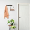 thumbnail image 5 of REGALWOVEN 1 Pcs Coat Rack Wall Mount, Metal Wood Coat Hook, Hat Rack, Wall Hooks for Hanging with 4 Hooks for Entryway, Bathroom, Bedroom Blue, 5 of 7