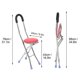 thumbnail image 4 of Folding Cane Stool Walking Stick Chair Elderly Crutch Stool, Stainless Steel Folding Crutch Stool Walking Cane With Seat, 4 of 4