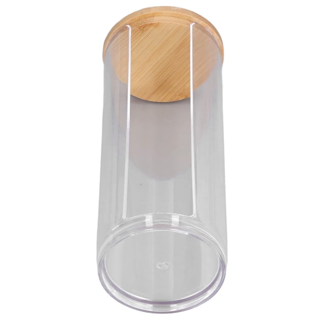 Soporte para almohadillas de algodón Jadeshay dispensador de maquillaje Plástico transparente