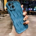 thumbnail image 5 of Water Ripple Pattern Case for iPhone 14 Soft TPU Shockproof Camera Protective Back Cover for Women Girl Curly Wave Frame Phone Case for iPhone 14 6.1 Inch Blue, 5 of 12