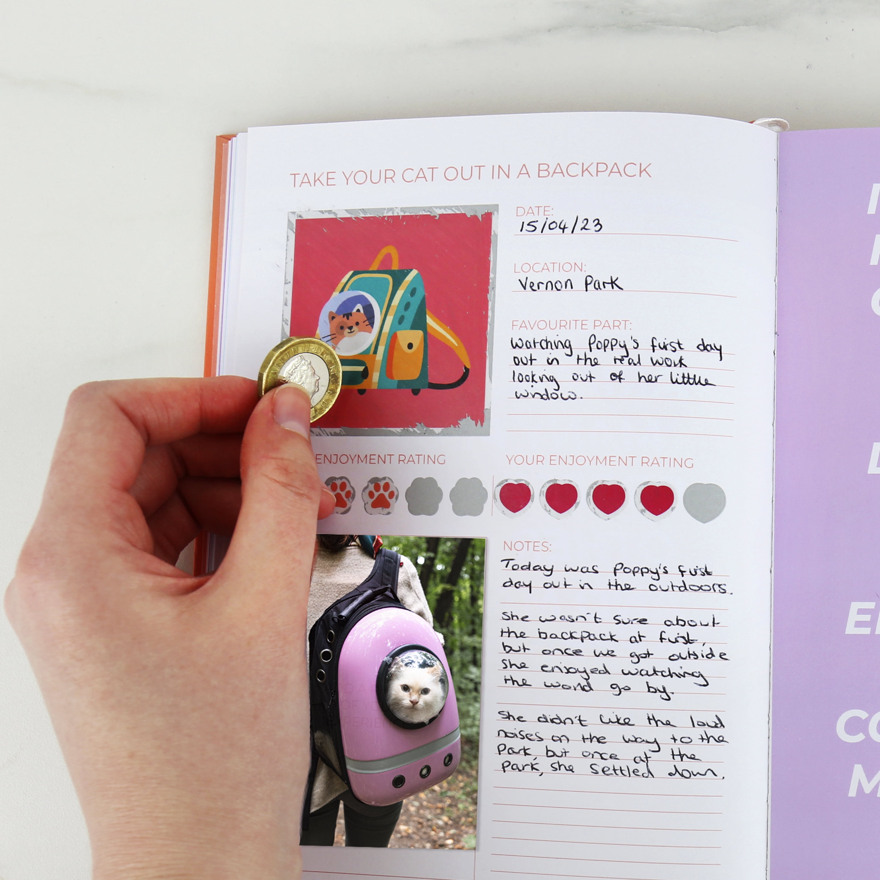 Gift Republic Personalized Cat Journal Scratch Book – Interactive Activity Journal & Keepsake for Cat Lovers – 50 Fun Activities with Scratch-Off Panels – Perfect Gift for New Cat Owners