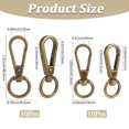 thumbnail image 2 of 20pcs Zinc Alloy Swivel Clasps bag Replacement Accessories Bronze 41.5~48.5x16~18.5x5.5~6mm Hole: 8~10x11~13mm 10pcs/style, 2 of 5