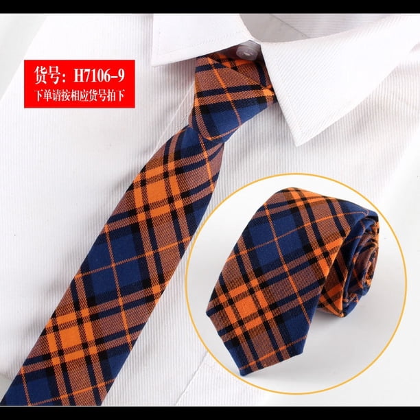 Corbata De Algodón Clásica A Cuadros De 6 Cm Para Amante Marido Estilo Académico