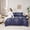 Navy White, variant on Feelyou Retro Tribal Damask Bedding Comforter Set 7 Pieces for Adult, Western Mandala Fashion Full Bedding Set, Boho Lotus Flower Reversible Fitted Sheet Flat Sheet, Breathable Home Decor