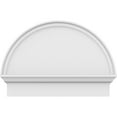 thumbnail image 3 of Ekena Millwork 28"W x 20-3/4"H x 2-3/4"P Half Round Smooth Architectural Grade PVC Combination Pediment, 3 of 7